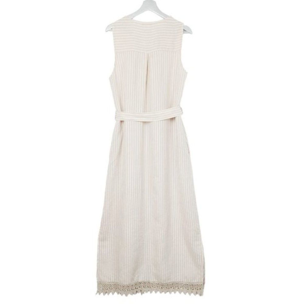 NWT Lungo L'Arno Linen Button Front Maxi Dress - Picture 5 of 9